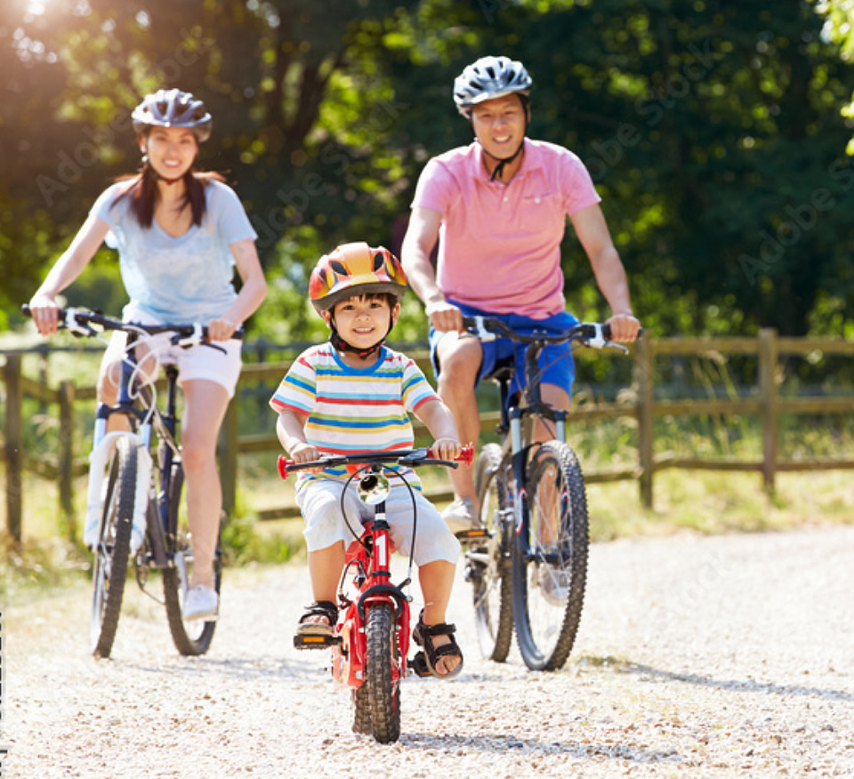 Happy Family Bike Ride